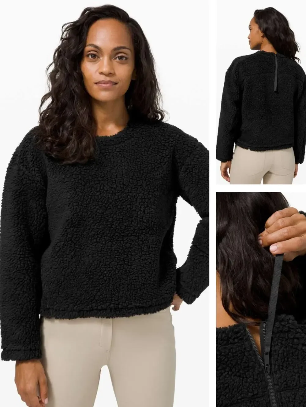 LULULEMON Wool Whenever Crew Size 4 Black